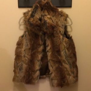 Aqua fur vest